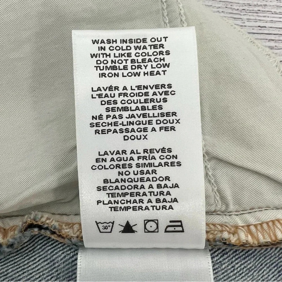 Good American Good Classic Distressed Straight Leg High Rise Jeans Size 12/31 - Picture 11 of 13